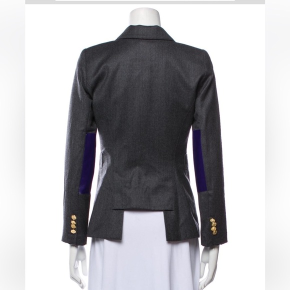 Smythe Black Linen Blazer Sz 2 - Picture 3 of 5